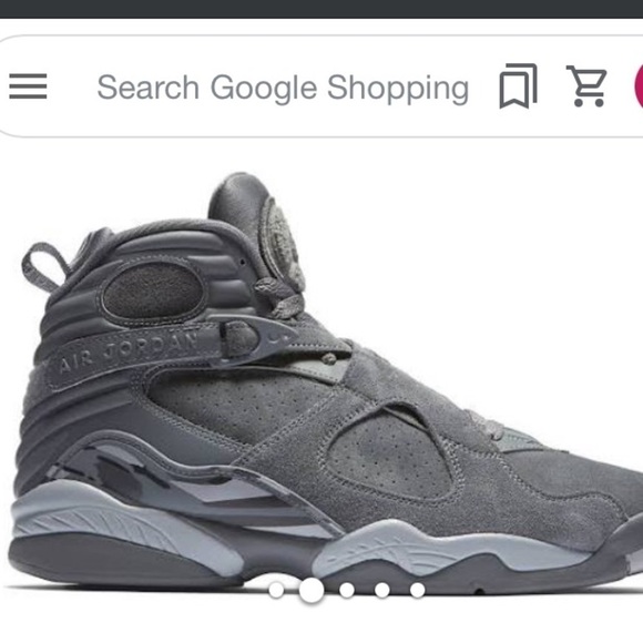 Nike air JORDAN 8 retro gray suede shoes‎ sneakers - Picture 2 of 16